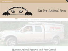 Tablet Screenshot of animalremovalservice.com